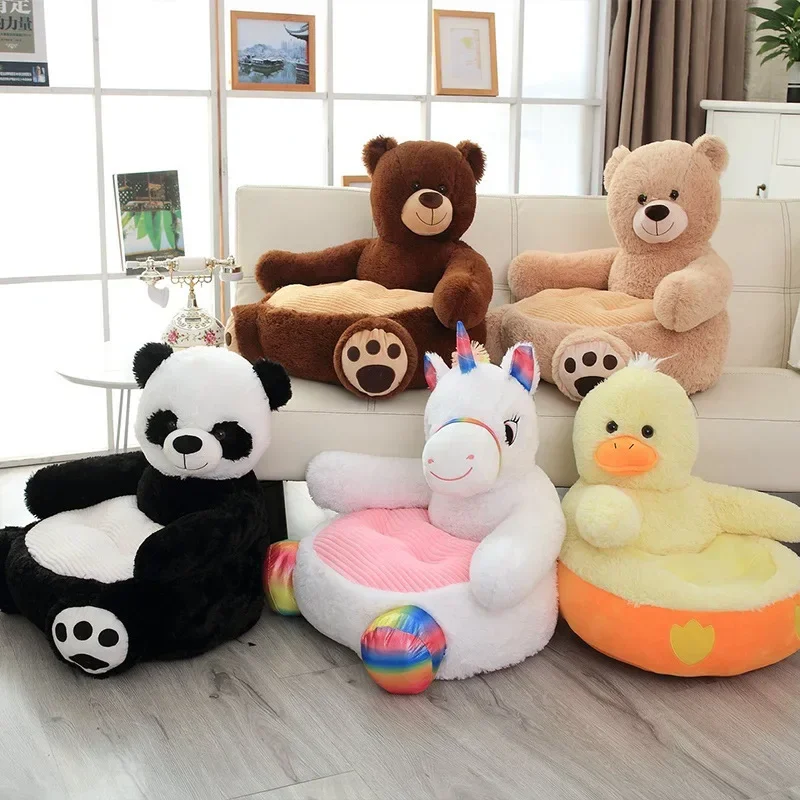 Sofá infantil fofo e engraçado, animal de pelúcia, unicórnio, urso de pelúcia, sofá infantil