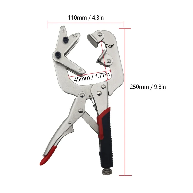

Multi-Purpose Welding Pliers Welding Clamps Steel Vigorous Pliers Right Angle C Angle Clamps Clamp Nozzle Adjustable Welding