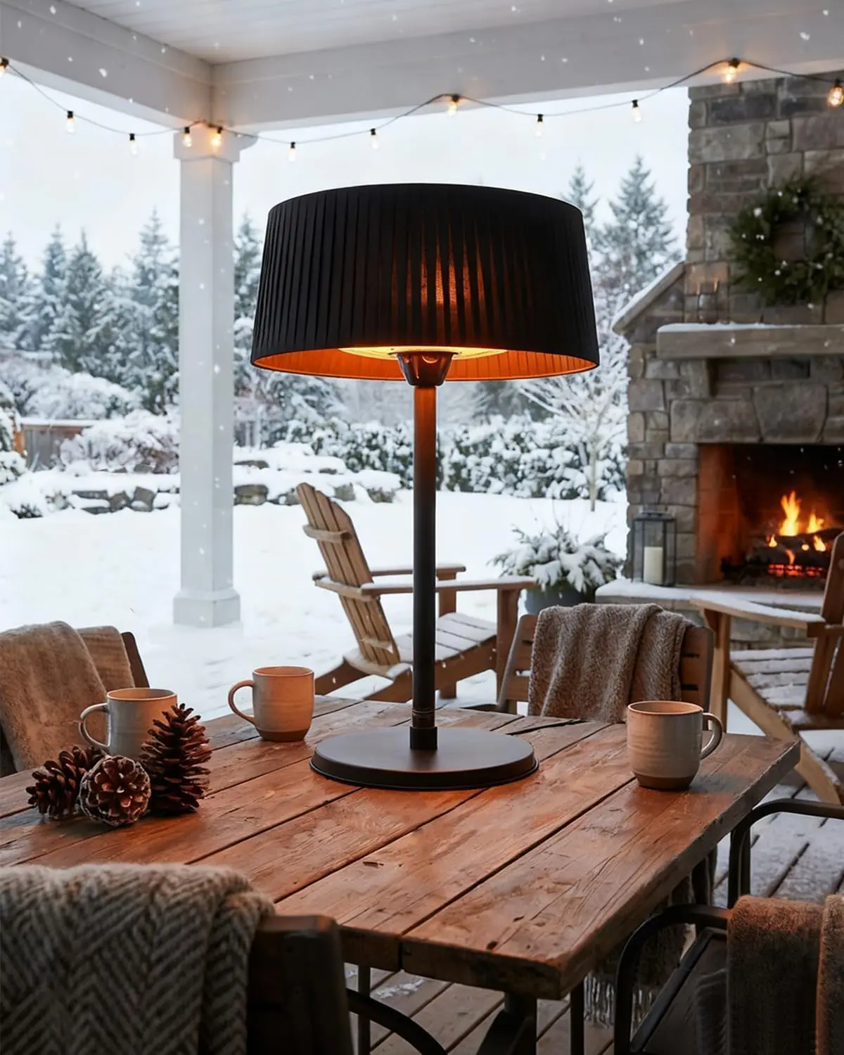 Electric Outdoor Patio Heater, 1500W Tabletop Infrared Heater