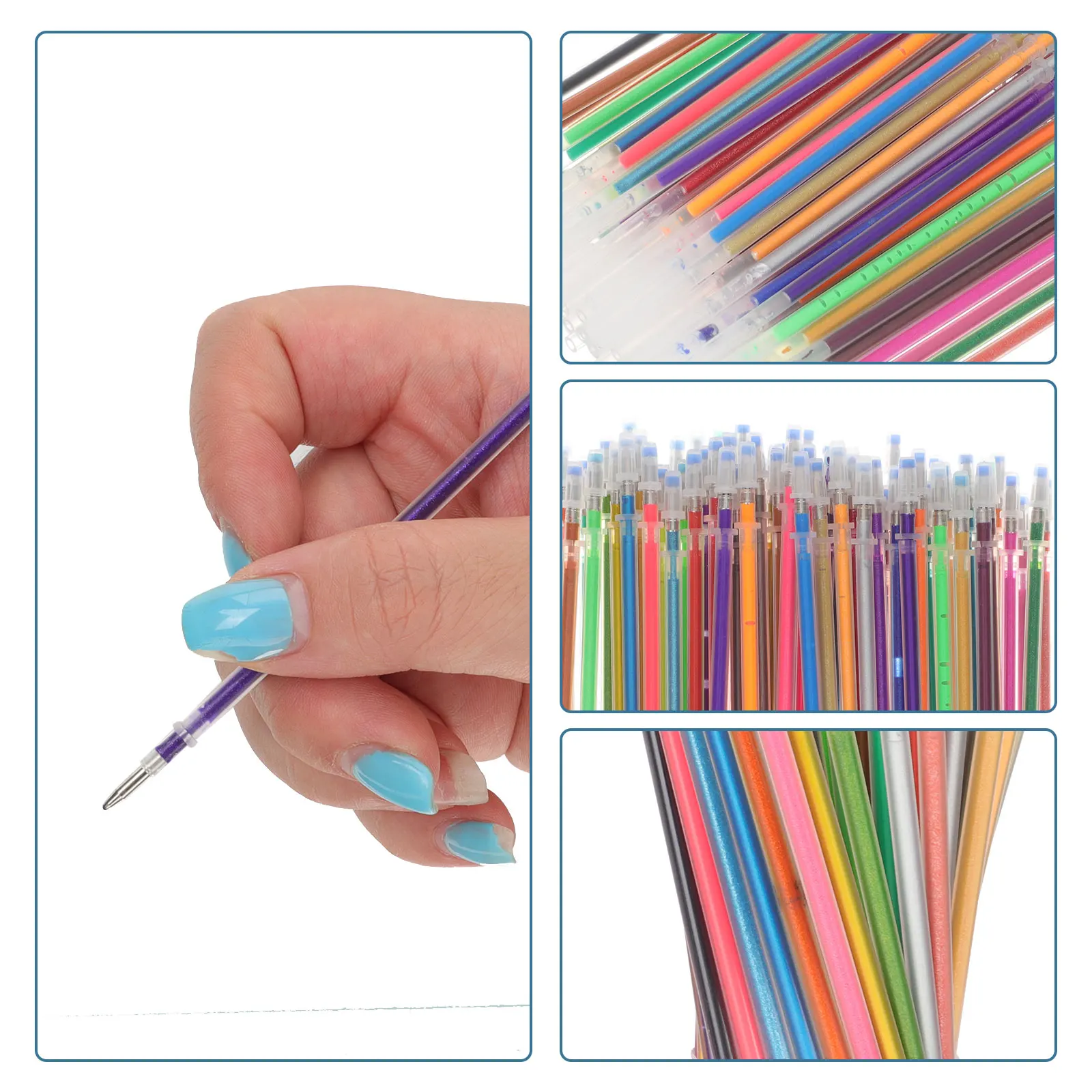 

84 Pcs Multicolor Refill Set Gel Pens Colored Refills Creative Retractable Plastic Fluorescent Student Neutral