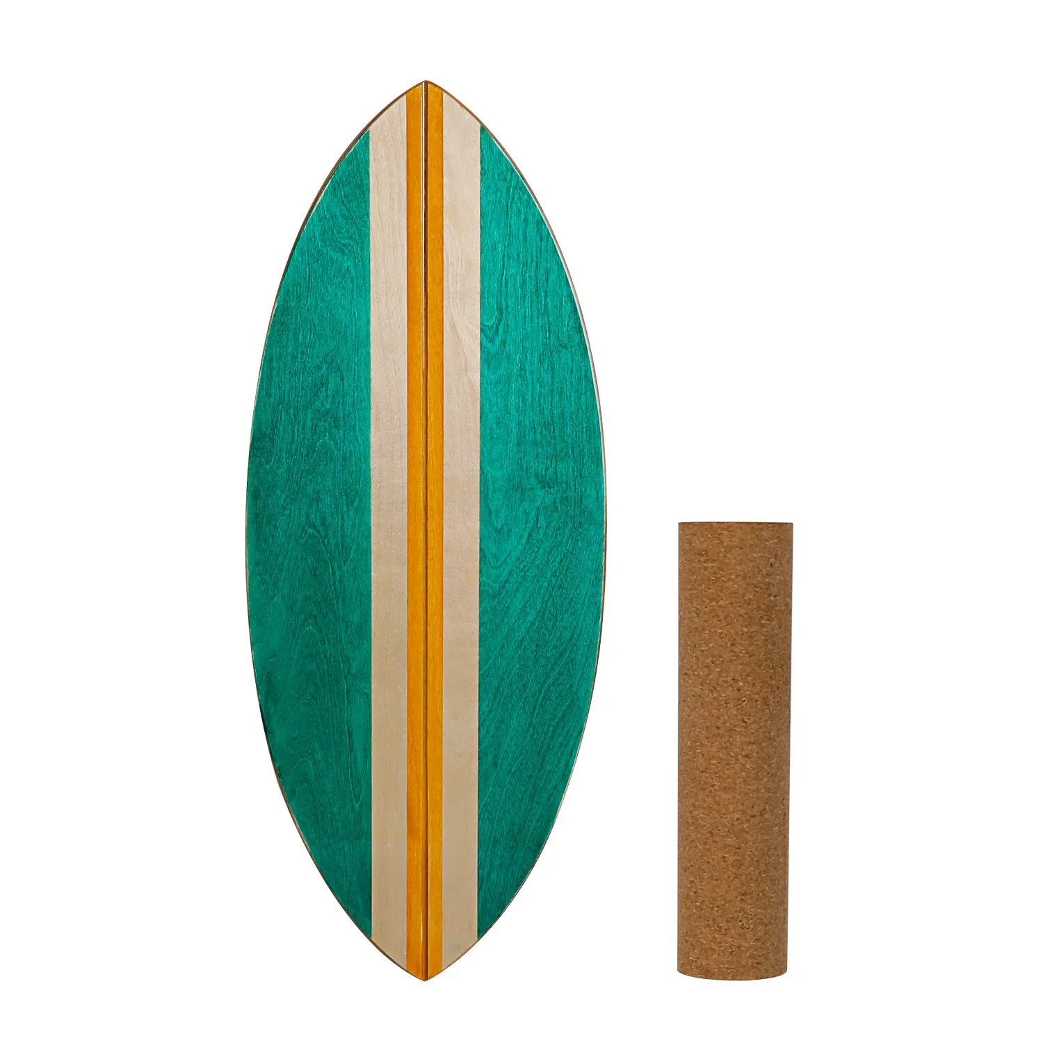 Balance Board with Cork Roller Waist Sports Wood Maple Land Surfboard Balance Boards