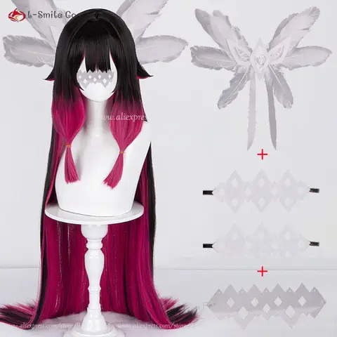 High Quality Columbina Cosplay Wig Fatui Damselette Colombina Cosplay Anime Wigs Heat Resistant Synthetic Hair + Wig Cap