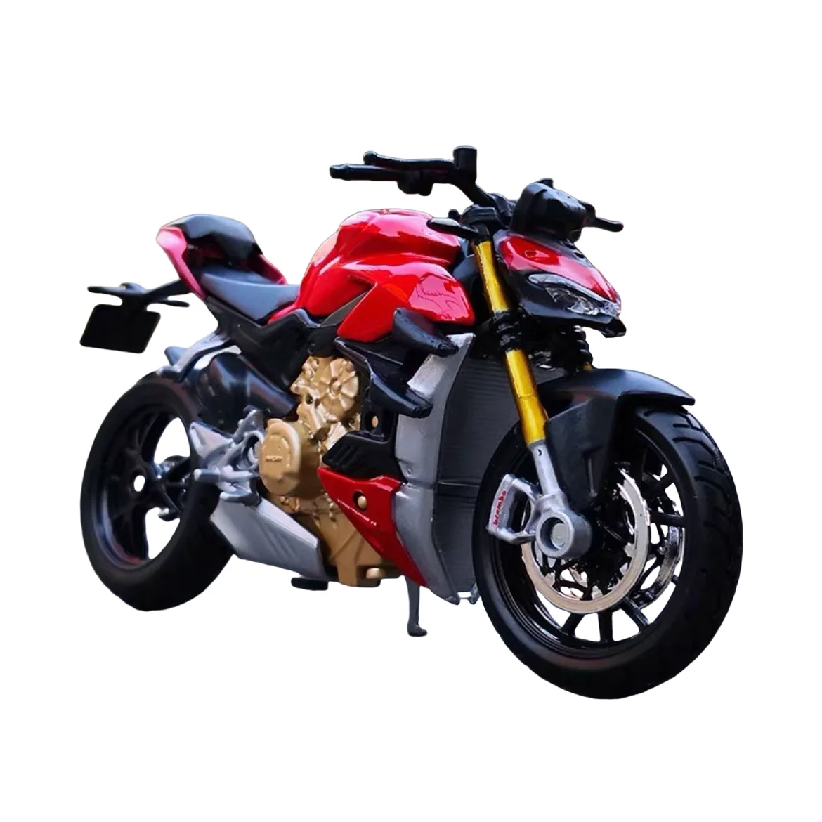 Maisto 1:18 Ducati Super Naked V4 S-Red Motorcycle Toy Model Alloy Ornament Collection Birthday Gift Office Home Decoration