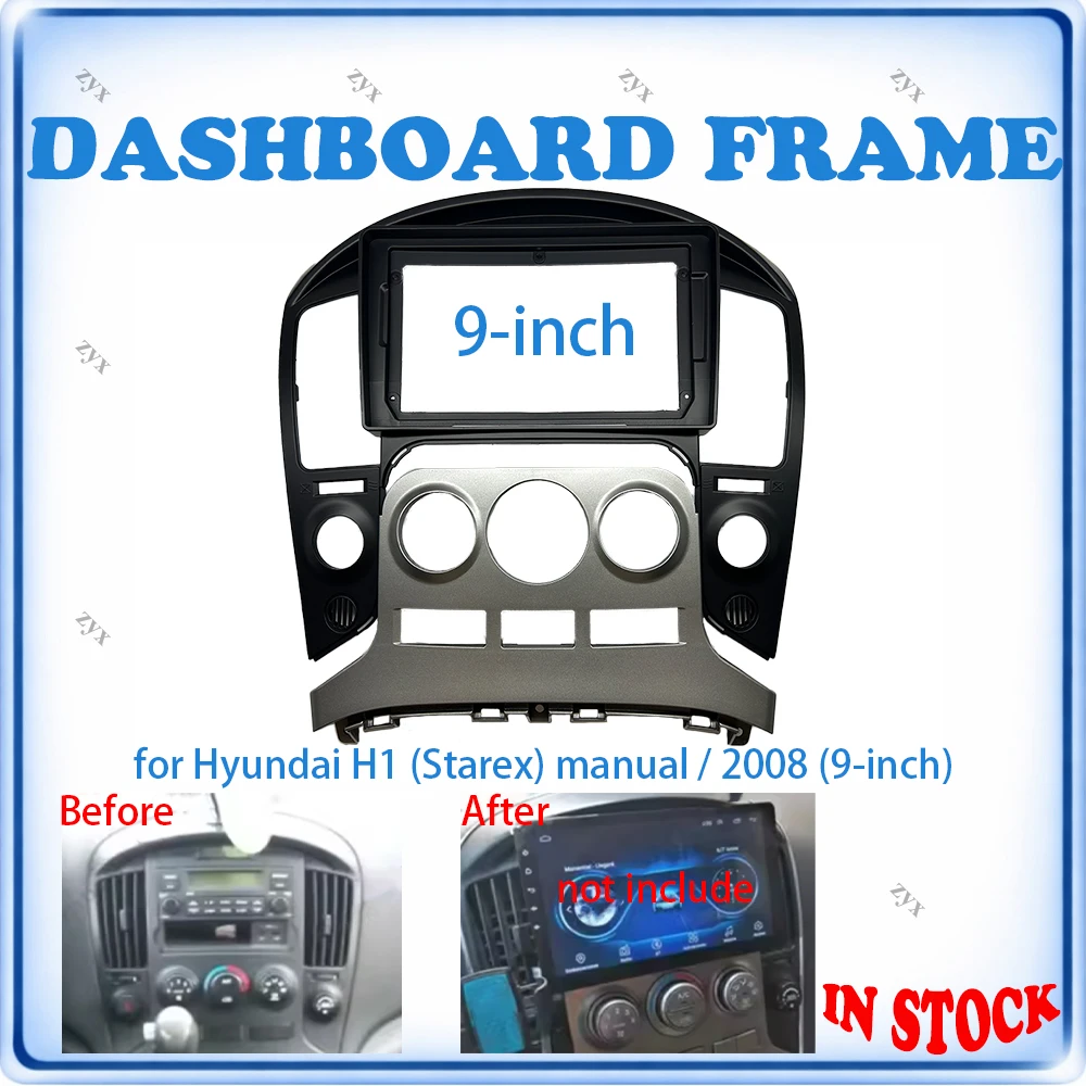 

Car Radio Fascia Frame For Hyundai H1 Starex Manual 2008-2012 9 inch Wiring Harness Power Cable Car Accessories Plug & Play