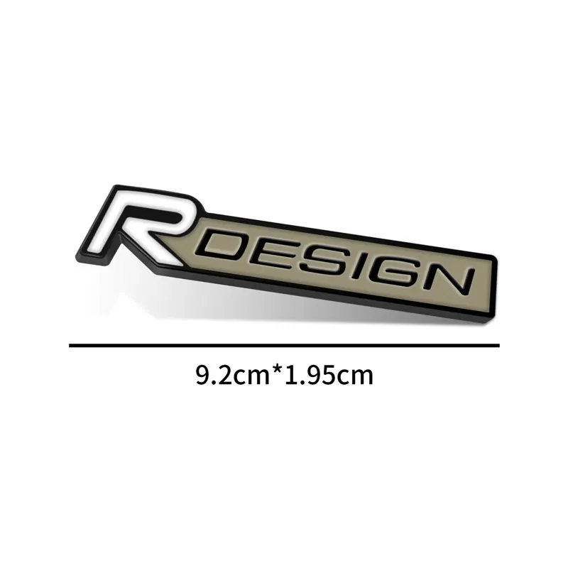 3D Chrome Metal Car R Design Letter Logo Rear Trunk Badge Emblem Sticker For Volvo V40 V60 XC60 XC40 V50 V60 C30 Accessories