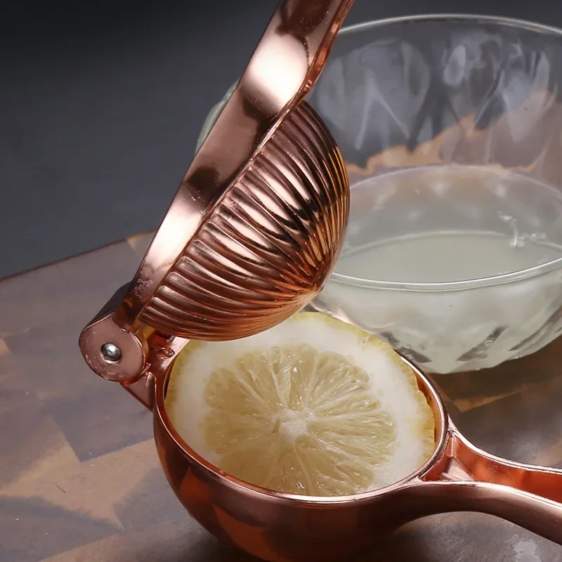 Portable Manual Juicer Machine Juice Extractor New Pomegranate Juicer Watermelon Lemon Squeezer Lemon Clip Rose Gold Juice Press