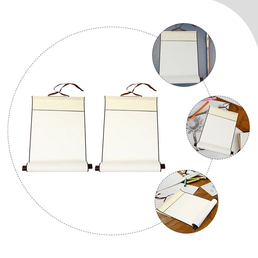 2 قطعة ورق التمرير الخط شوان ورقة الفن جدار التمرير للرسم الصيني المائية الكتابة ممارسة ديكور معلق الحرفية