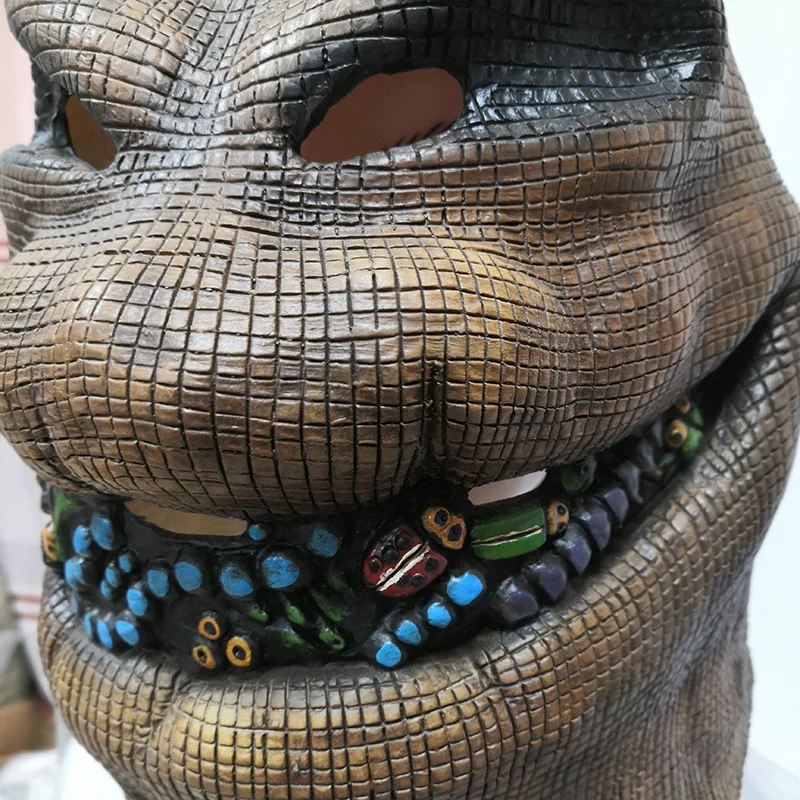 Nieuw Zand Sculptuur Halloween Masker Met Grappige Hoofdbedekking Ukibuki Tas Man Latex Masker Mardi Gras Cosplay Carnaval Eng Masker