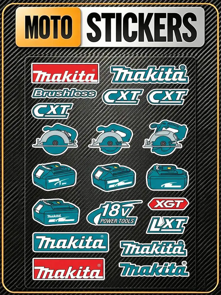 

For MAKITA Universal Multi-Purpose Reflective Waterproof Stickers Scratch Conceal For Auto Bike Helmet Mug Fridge Decoration