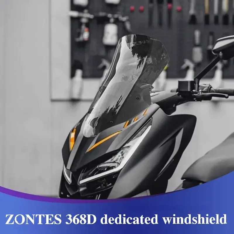 For ZONTES 368D Motorcycle modification widen front windshield windscreen weather shield goggles with bracket Accessories