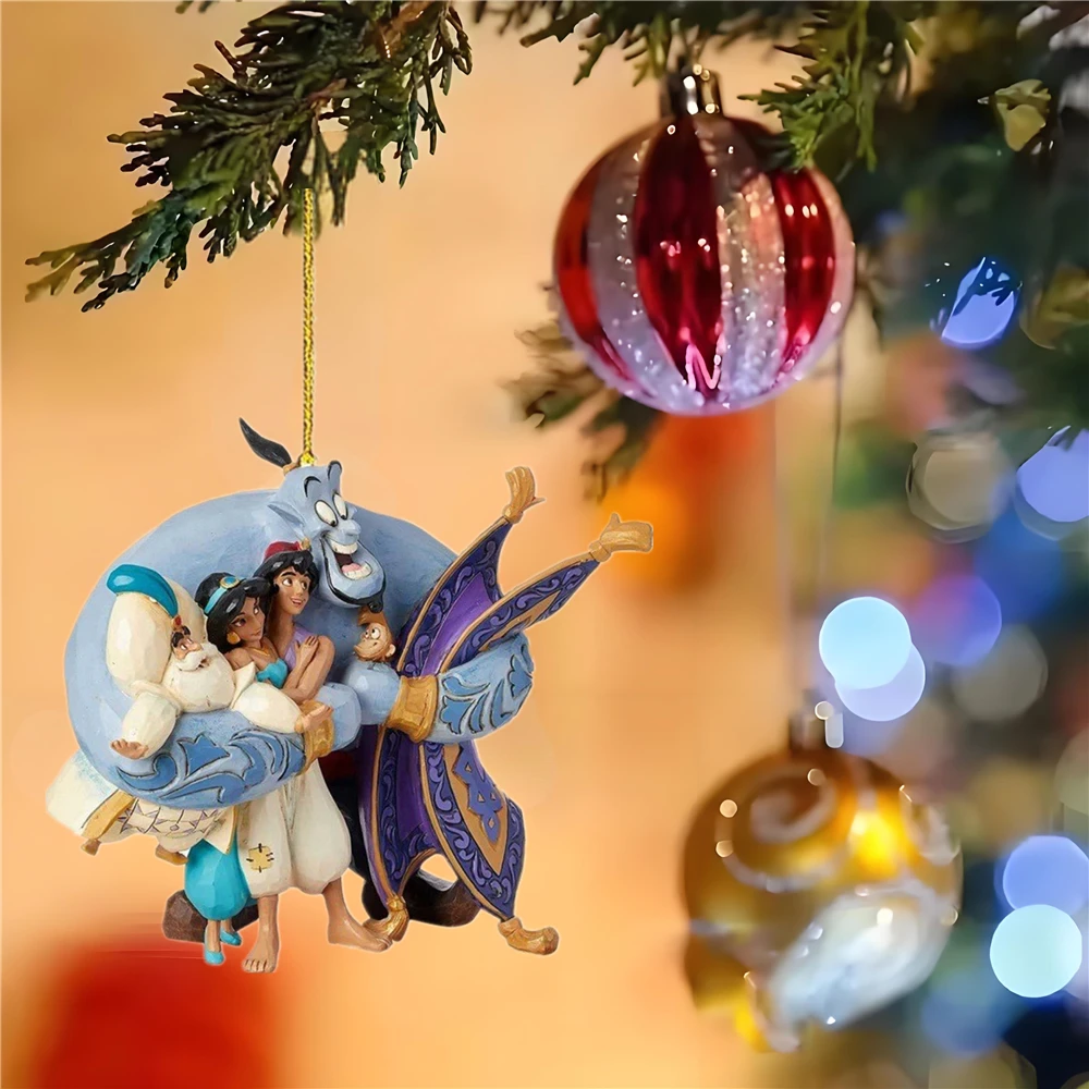 Aladdin's Magic Lamp Fairy Tales Decoration Princess Jasmine Christmas Tree Cartoon Stone Crafts 2D Flat Acrylic Decorations