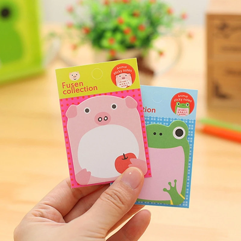 Lovely Animal Sticky Note Adhesive Notepads Posted Writing Pads Stickers 20 Sheets for Kids Teens Adult Present