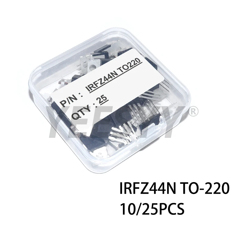 10/25 piezas IRFZ44N Mosfet Original TO-220 TO220 IRFZ44NPBF irfz44n mosfet Kit de Transistores IRFZ44N