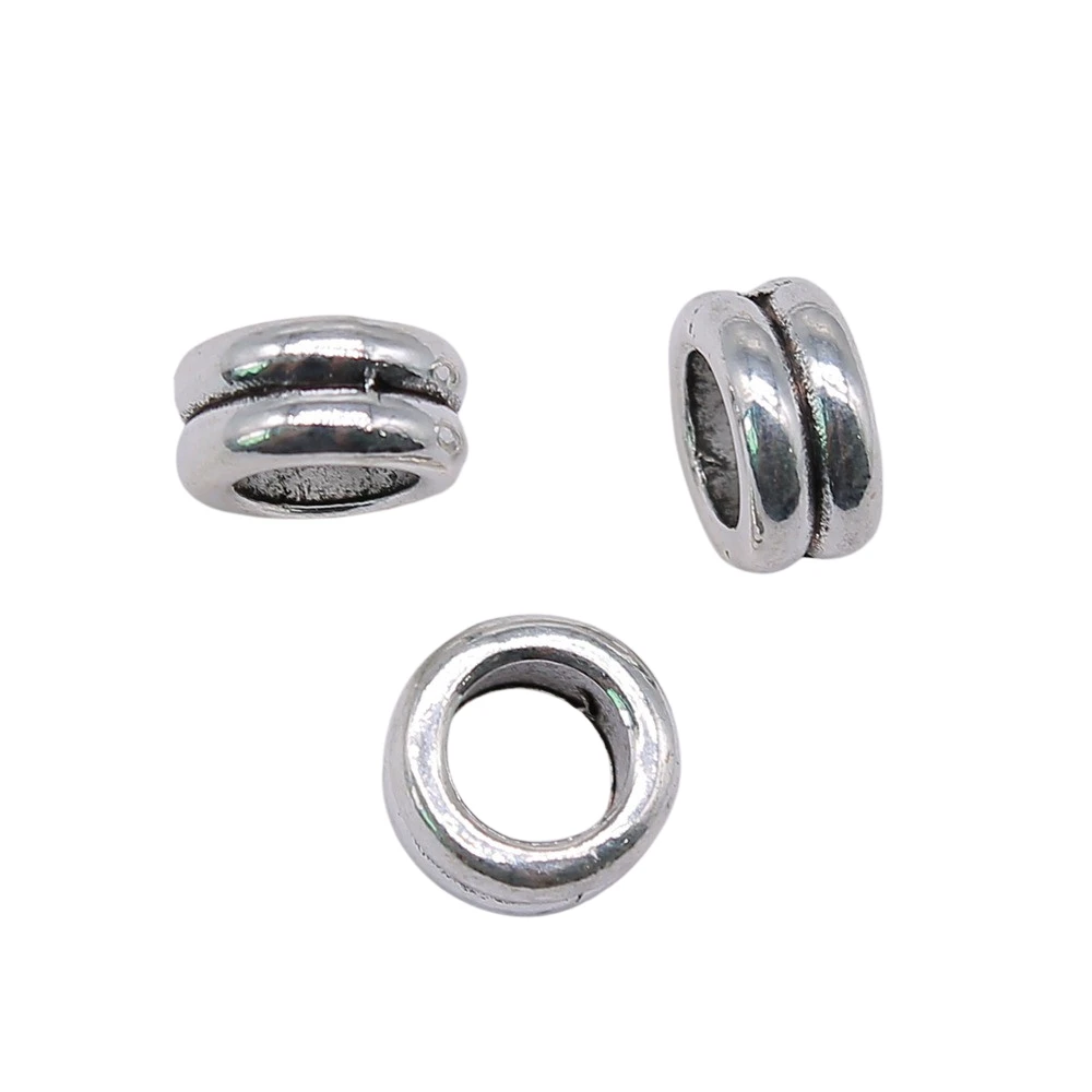 

Wholesale 150pcs/bag 10x10x5mm Spacer Beads For Jewelry Making Bracelet European Spacer Beads Big Hole Spacer Beads