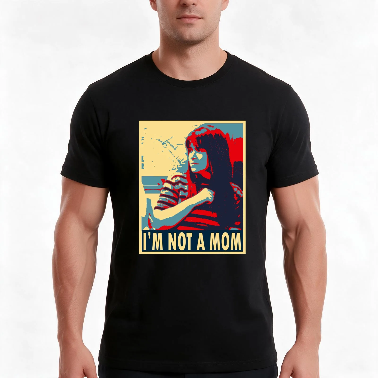 Broad City - Not a Mom T-Shirt, Summer Casual Cotton Tee, Oversized Streetwear Tops, Vintage Graphic Print, Unisex Men Women
