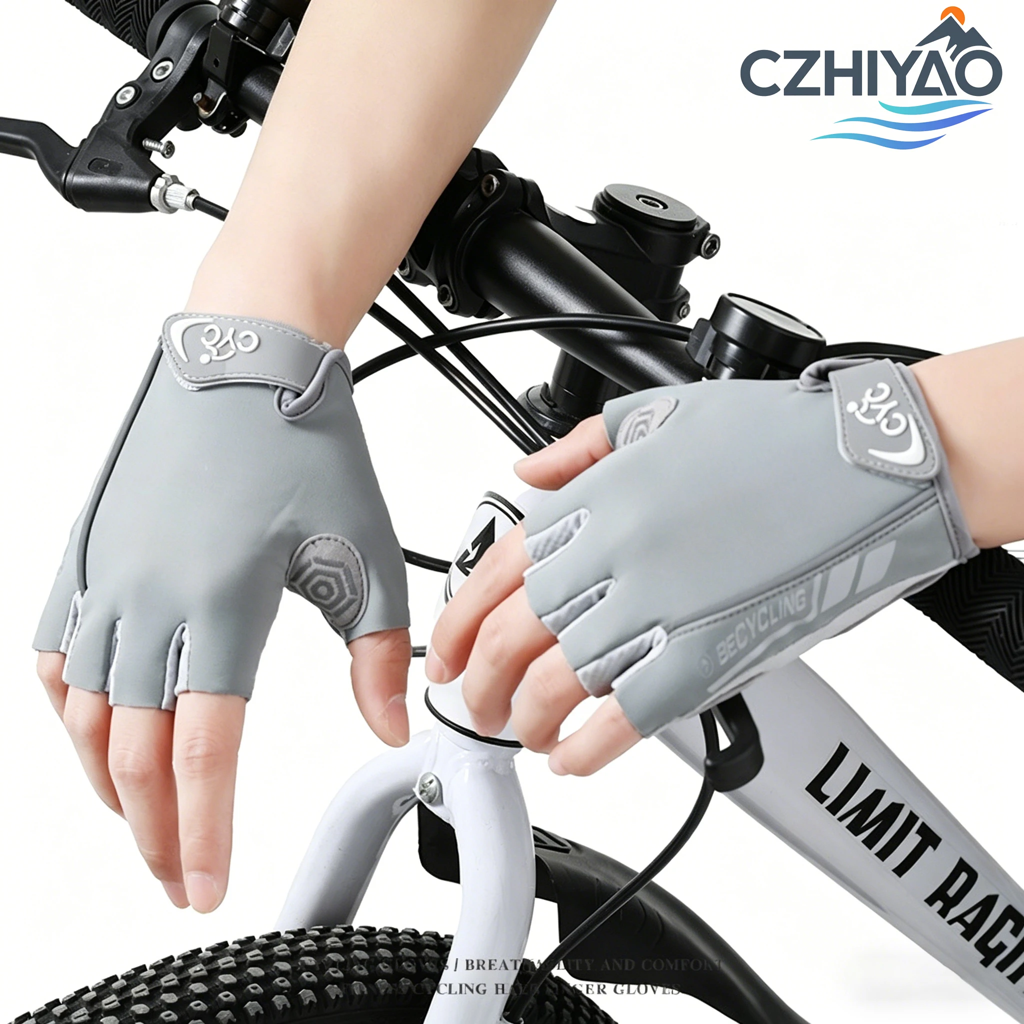 

CZHIYAO Half Finger Cycling Gloves for Men&Women,Anti-Slip Shock-Absorbing Breathable Gloves for Mountain Biking&Outdoor Sports