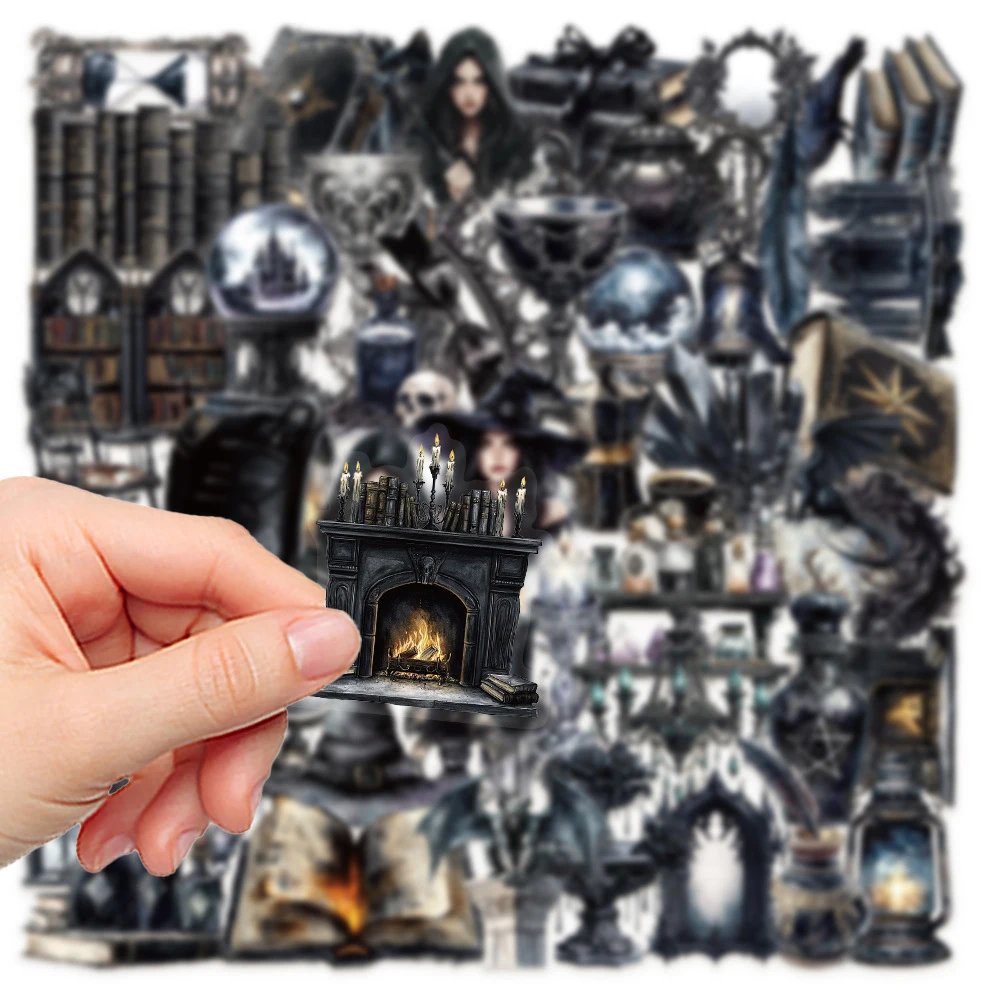 10/30/50pcs Cool Dark Magic แม่มดสติกเกอร์ VINTAGE Witchy Graffiti Decals DIY แล็ปท็อปกระเป๋าโทรศัพท์ไวนิลสติกเกอร์