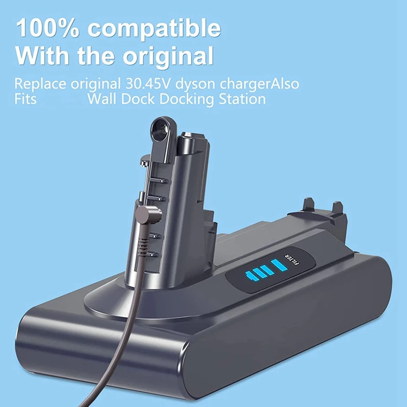 ABIT Charger Power Adapter for Dyson V10 V11 V12 V15 Charger 30.4V Cordless Vacuum 217160-02 Battery Charger US Plug