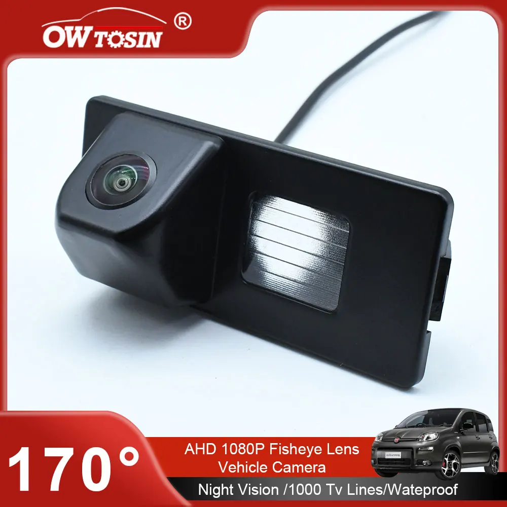 Dla Fiat Punto EVO 2013 2014 2015 ~2018 3D 5D Hatch Vehicle Plate Car Rear View Camera AHD 1080P 170 Degree Reverse Car Camera