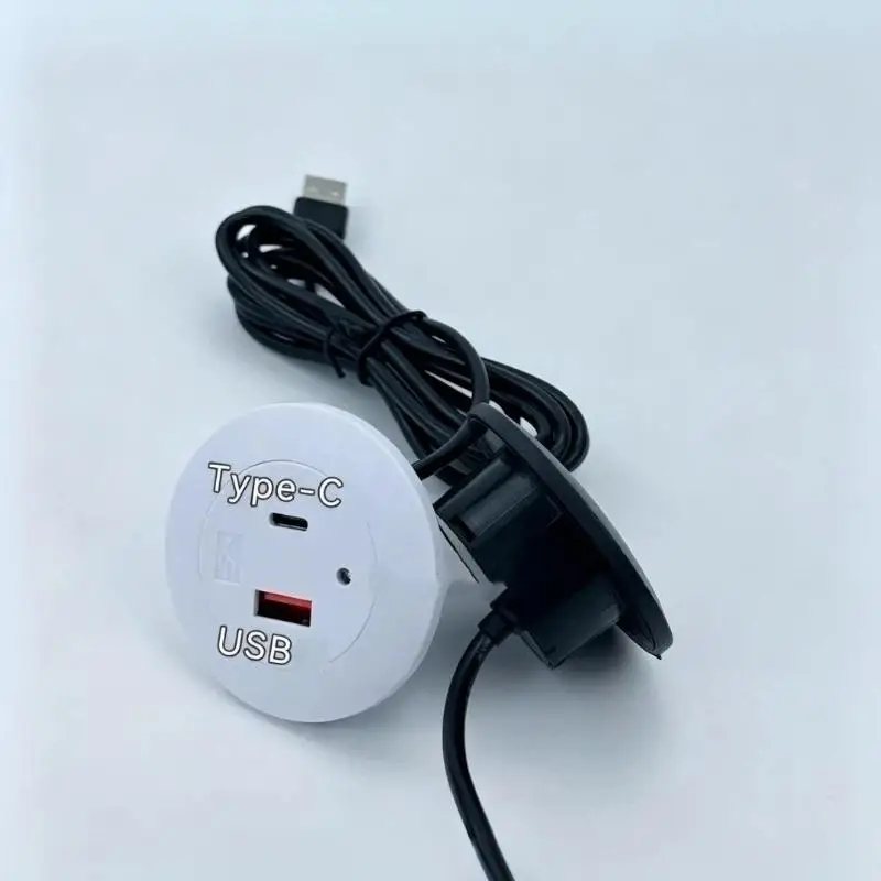 Type C Embedded Furniture Desktop Charger 2.0A 5V Fast Charging Multifunctional Power Socket for Sofa Home Hotel