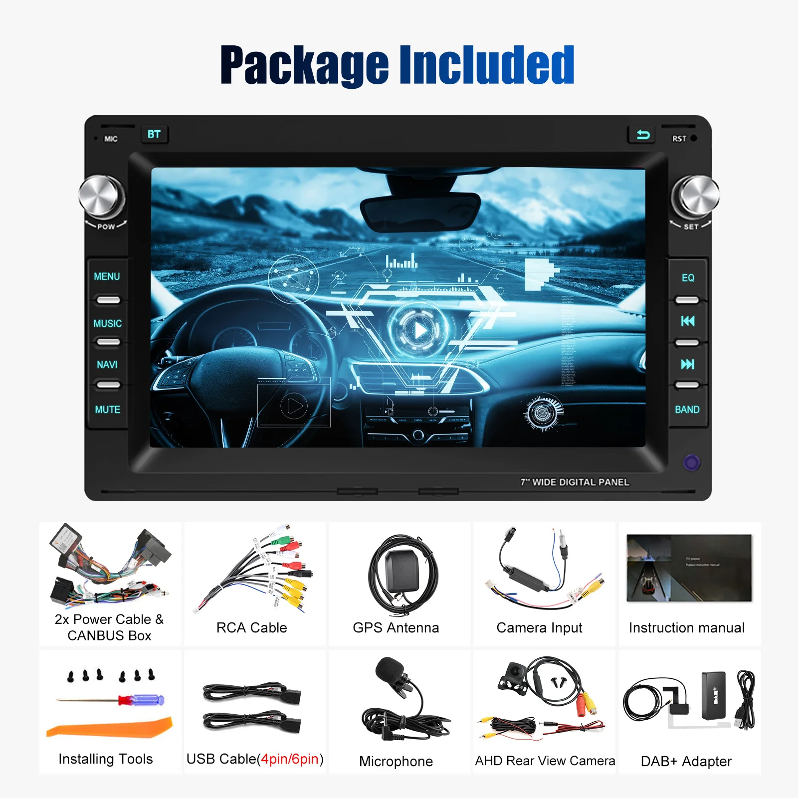 7 inch autoradio voor VW Golf Jetta MK4 Polo 9N Passat B5 T5 T4 Android auto Carplay autoradio 4GB GPS multimediaspeler