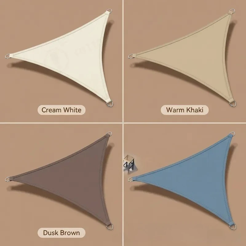 420D Waterproof Triangular Sun Shade Sail Outdoor Canopy Awning for Patio Garden Deck UV Protection Shelter