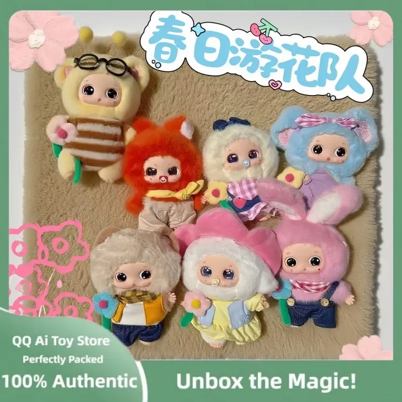 

Оригинальная детская трехвесенняя цветочная команда серии, слепая коробка, кукла, модная игрушка, виниловая плюшевая сумка, подвеска, коллекционная загадочная коробка, подарок