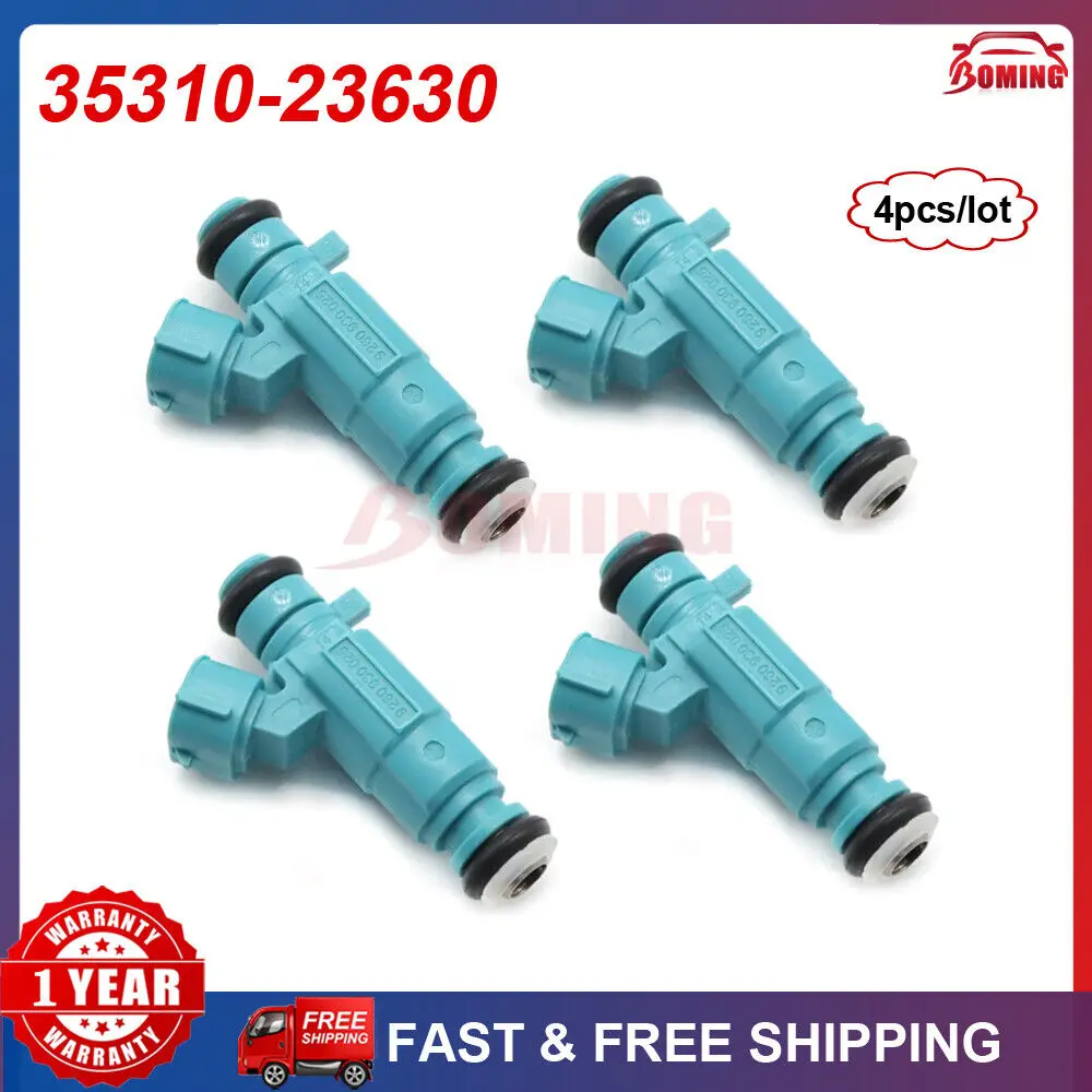 4PCS New Car Fuel Injector 35310-23630 For Kia Spectra Rondo Optima Sportage Spectra5 Hyundai Tiburon Tucson Santa Fe 2004-2010