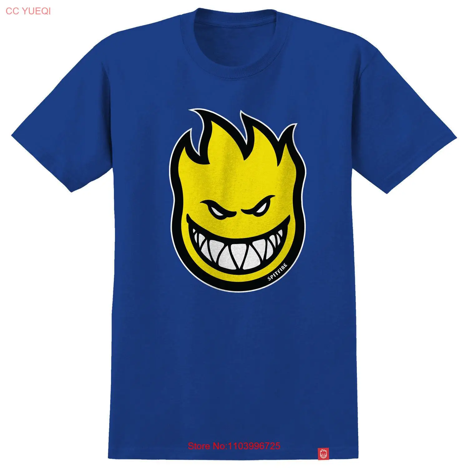 Spitfire Wheels Shirt Bighead Fill Royal/Yellow/White/Black