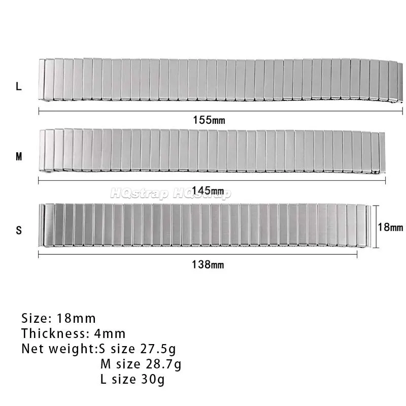 弾性ステンレス鋼ストラップ 16 ミリメートル 18 ミリメートル拡張ストレッチ金属時計バンド Huawei 社腕時計 GT3 GT2 46 ミリメートルユニバーサルブレスレット