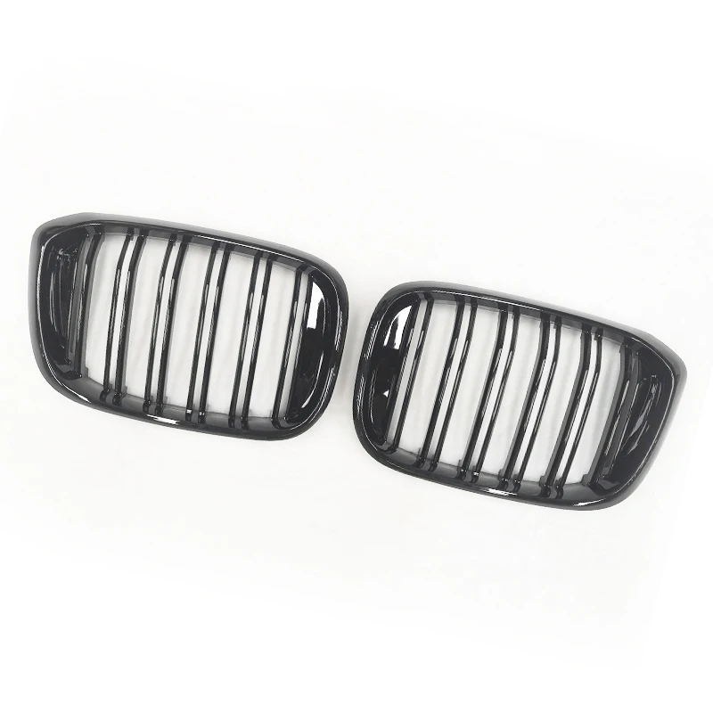 

Gloss Black Single Double Slats Grill Bumper Kidney Grille for BMW X3 X4 Series G01 G02 2019-2021 M Style Facelift Mesh Grille