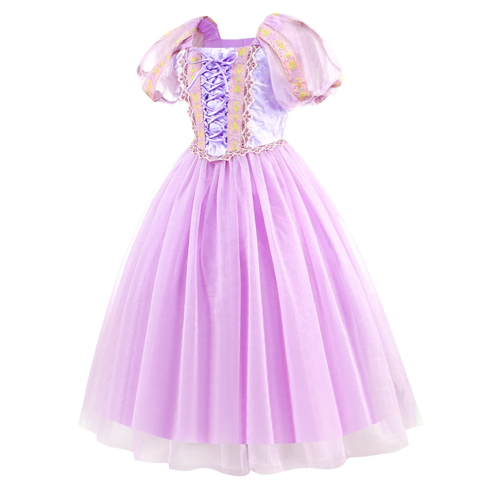 Rapunzel Dress Tangled Magic Hair Princess Carnival Costume Girls  Kids Cosplay Party Vestido Birthday Christmas Halloween 2 10Y