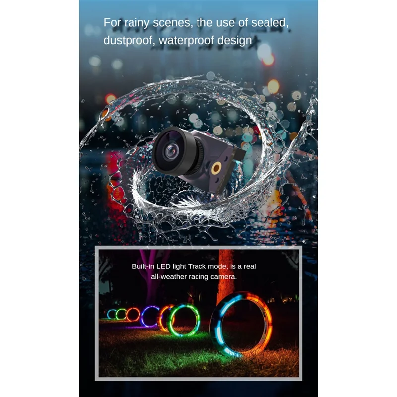 

M05K для Runcam Racer Nano 4, FPV камера 1200TVL, водонепроницаемая камера со светодиодной подсветкой, режим трека, камера дрона для гоночного дрона, квадрокоптера