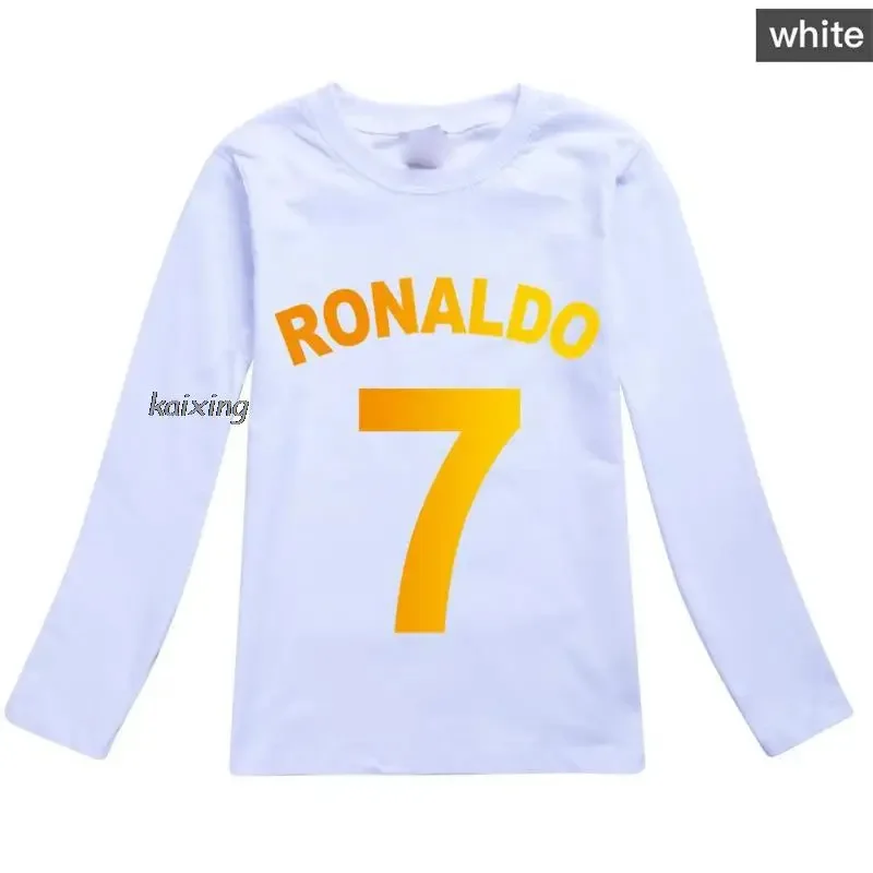 

Детские футболки с капюшоном CR7, осенне-зимняя детская повседневная футболка с 3D принтом для мальчиков, футбольные суперзвезды, спортивные хлопковые топы, детская одежда