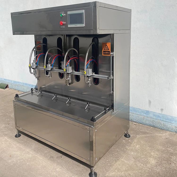 Semi-automatic flowmeter quantitative filling machine 4 heads vegetable oil filling machine