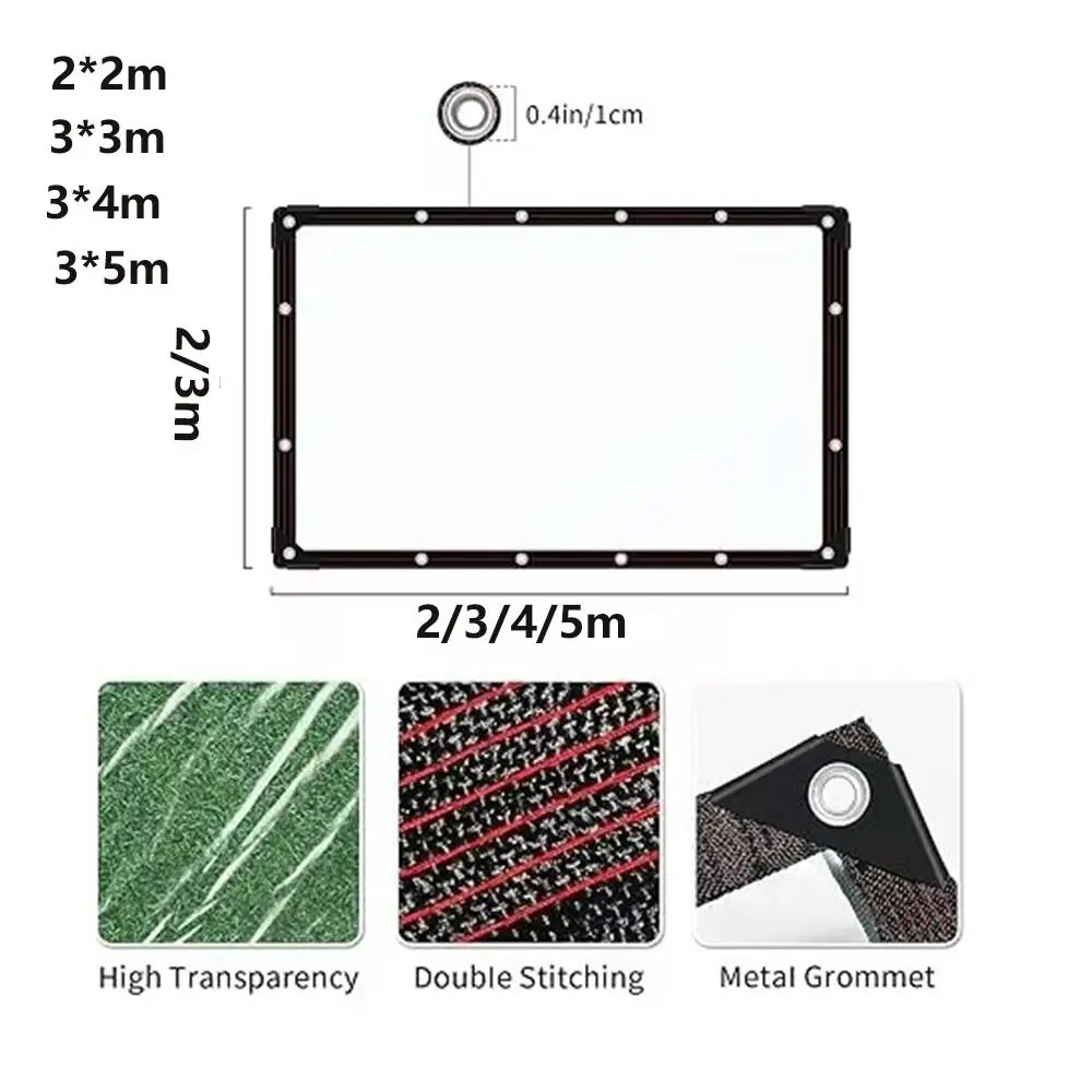 Snowproof Waterproof Tarpaulin Waterproof Dust-proof Transparent Rain Cover Wind-Resistant Foldable Rainproof Cloth