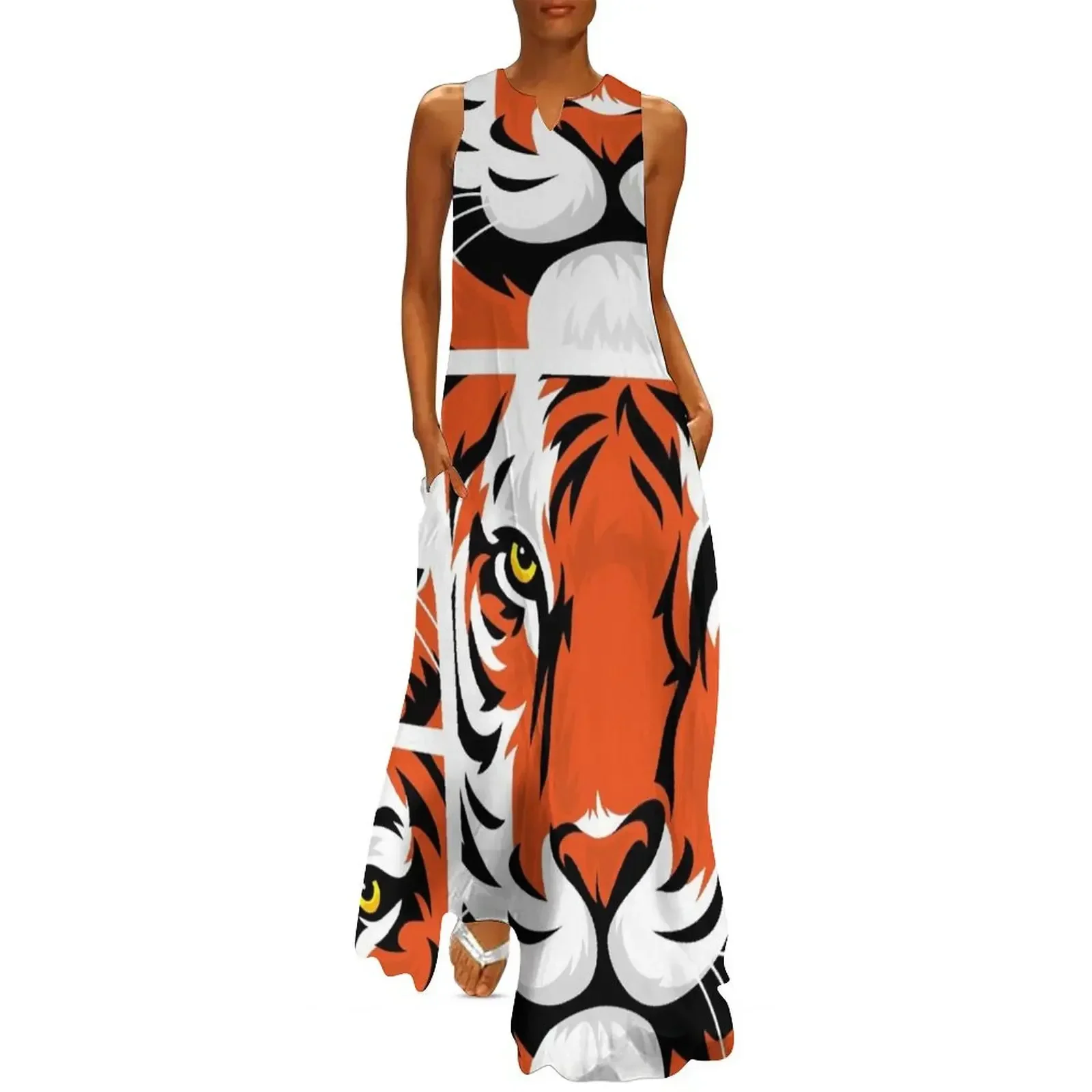 

Tiger Graphic Face Long Dress summer dress woman 2025 bandage dress prom 2025