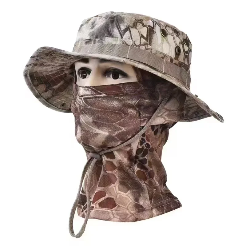 Balaclava Fishing Cap Full Face Mask Set Men Summer Snapback Sun Hat Outdoor Hunting Camouflage Balaclava