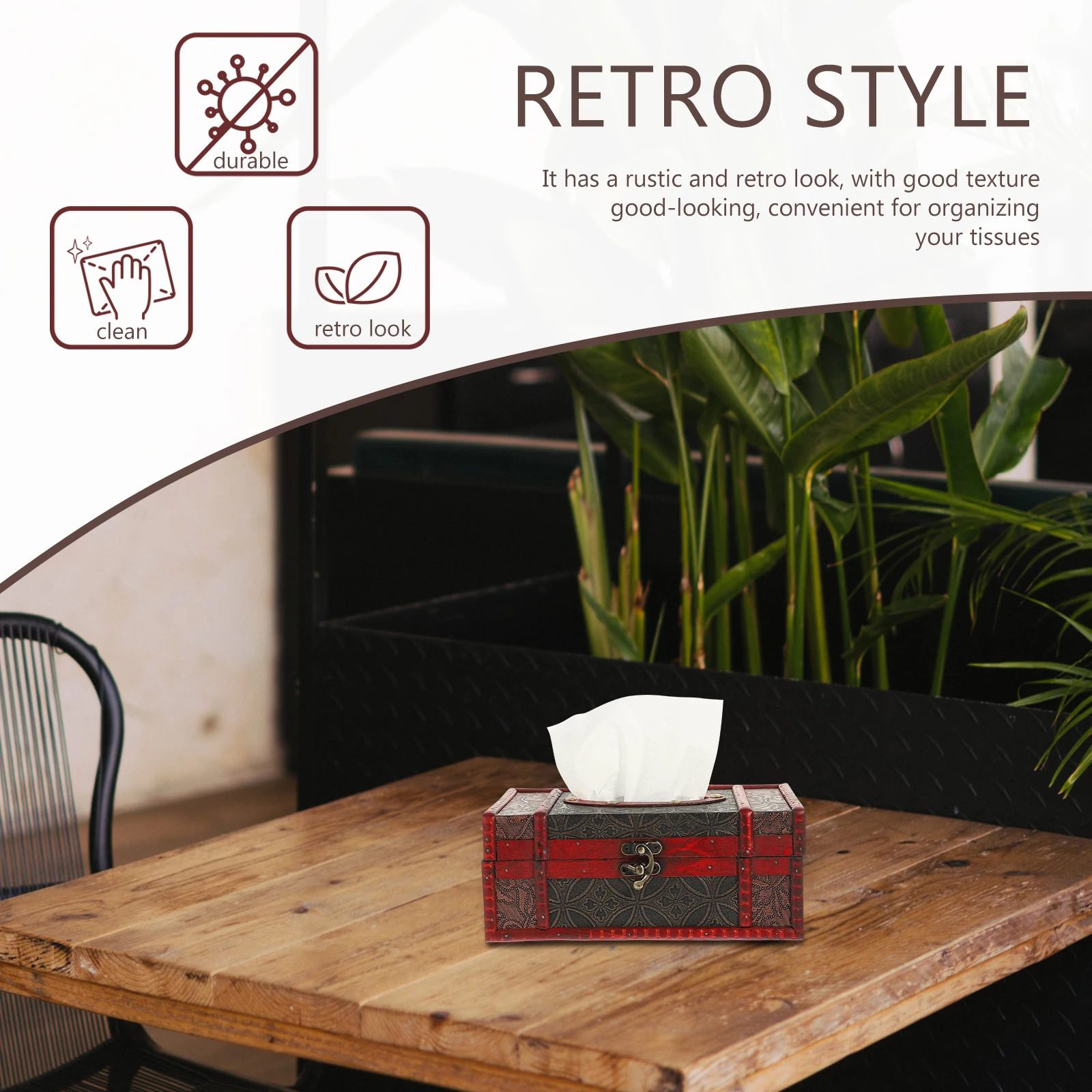 

Retro Vintage Holder Luxury Plywood Cover For Home Office Car Wooden Tissue Container Chinese Style Desktop Napkin Box