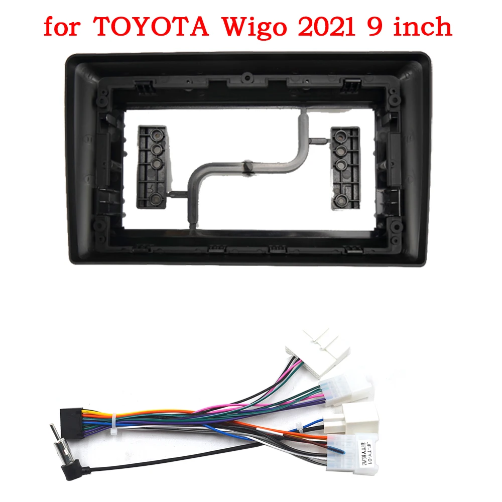 RSNAVI 9 INCH Radio Frame for TOYOTA Wigo 2021 Stereo Player Install Panel Surround Trim Face Plate Dash Mount Kit  Faceplates