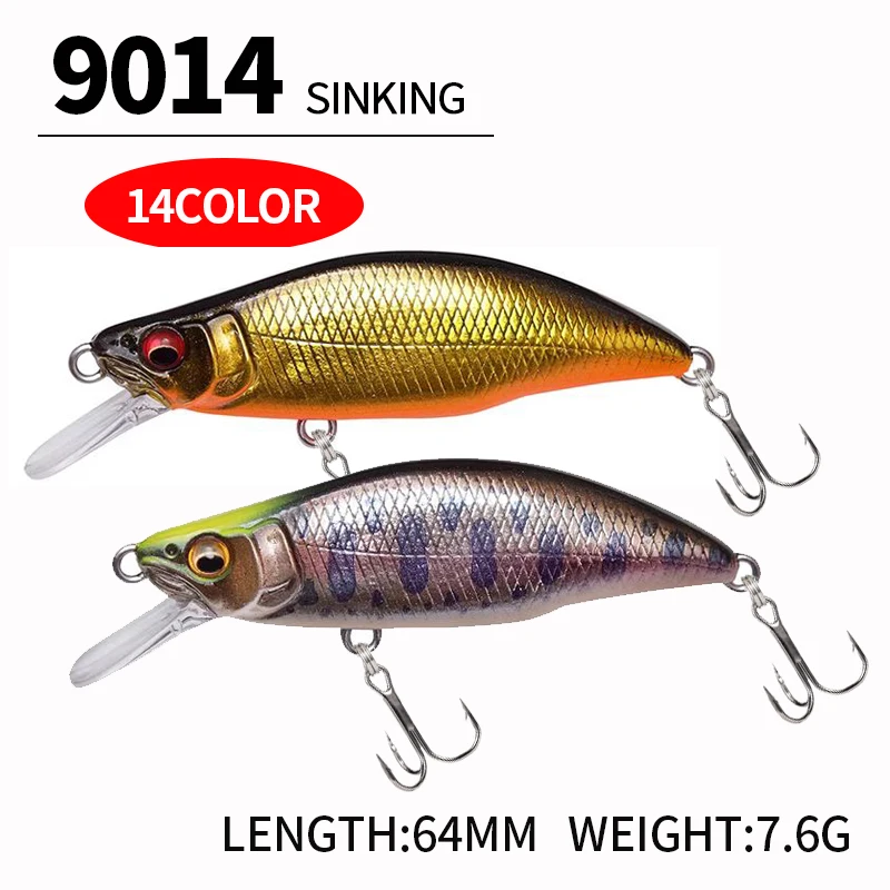 Fishing 64mm 7.6g Swimbaits Bass Big Fish Crankbaits Fishing Lure Sinking Wobblers for Pike Minnow Lure Fishing Tackle