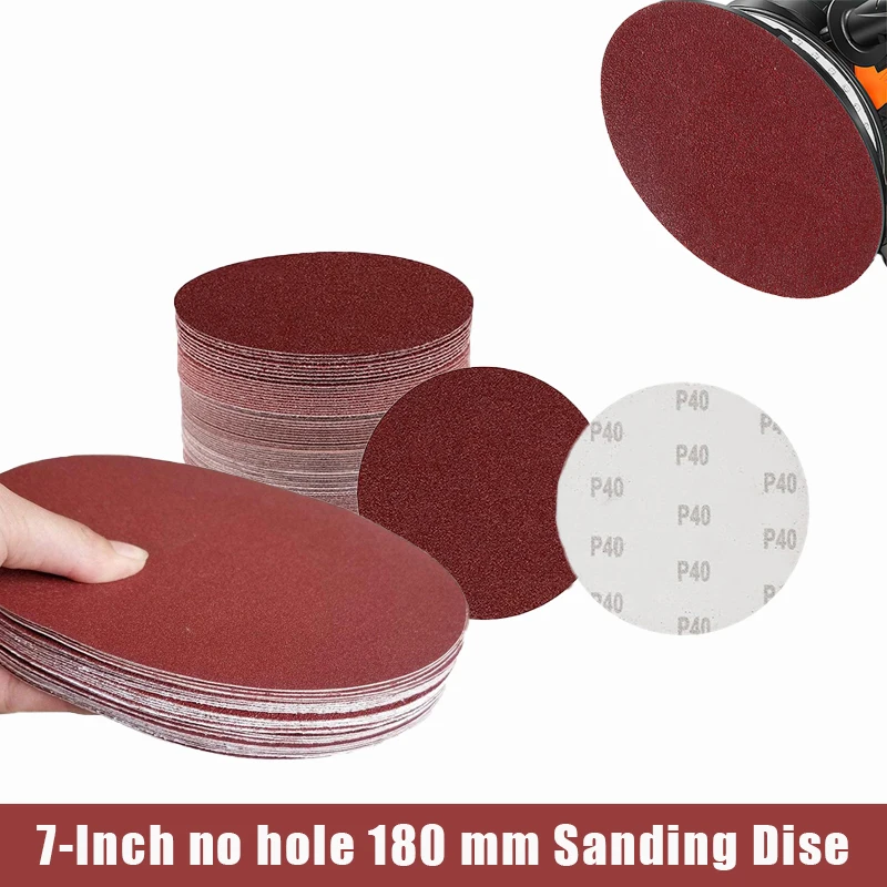 

180mm Sanding Paper Set 5Inches 40-60-80-120-2000 Grid Metal Polished Woodworking Abrasive Tools Dremel Accessories Consumables