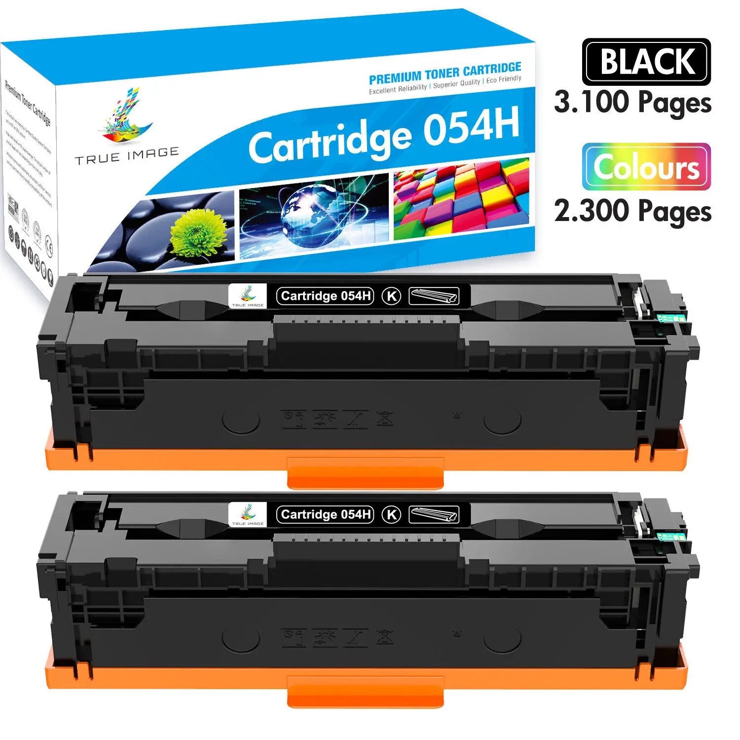 2PK CRG-054H 054H Black Toner Compatible For Canon ImageCLASS MF644cdw MF641cw