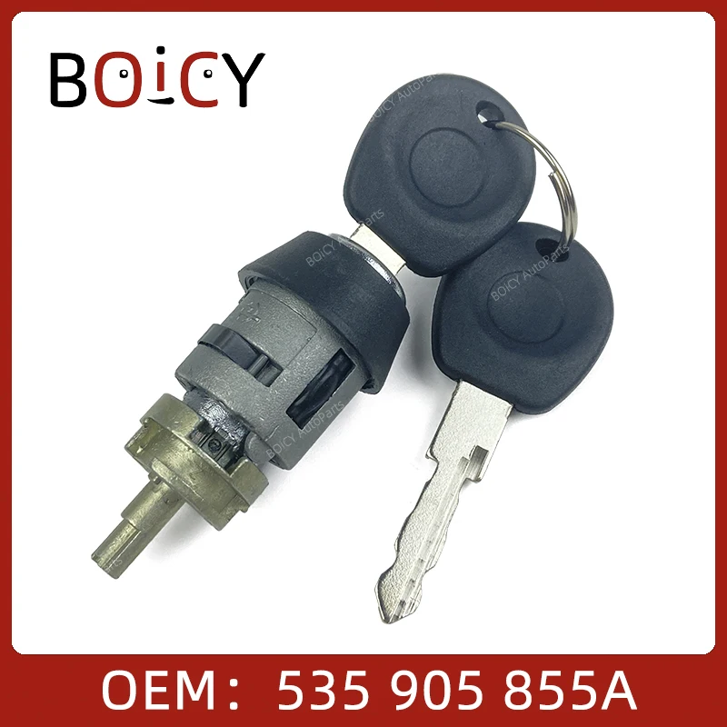 

BOICY Ignition Starter Switch Barrel Lock Fit for Caddy Jetta Beetle Polo Seat Ibiza Audi Coupe 535905855 357905855B