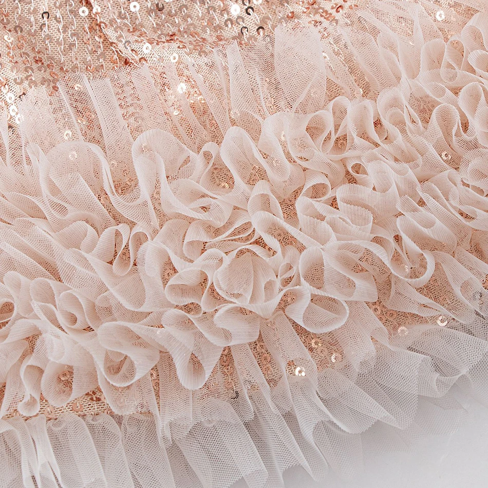 فساتين حفلات عيد الميلاد للفتيات الصغيرات فستان الأميرة للأطفال على الطراز الفرنسي فستان ترتر للأطفال بدون أكمام أزياء نافيداد #5