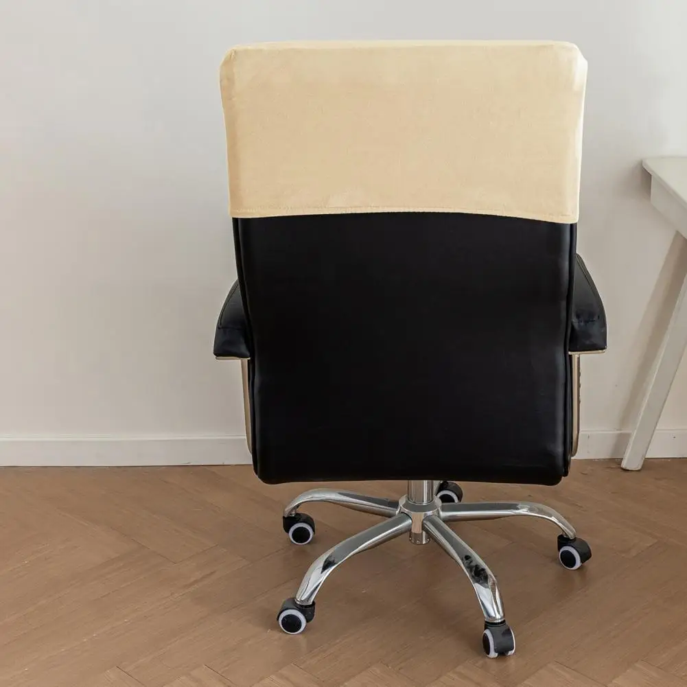 Luxury Chair Protector Chair Backrest Cover Soft Velvet Elastic Backrest Protector for Gaming Chair Office Dustproof Headrest