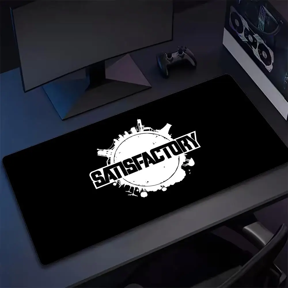 Anime Satisfactory Mouse Pad Keyboard Desk Mats, Kawai Rubber, Non-Slip Desk Mat, XXL90x40cm