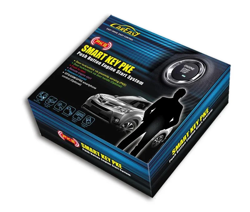 4G GPS/GSM Control de teléfono inteligente alarma de coche PKE entrada sin llave botón arranque del motor con arranque remoto