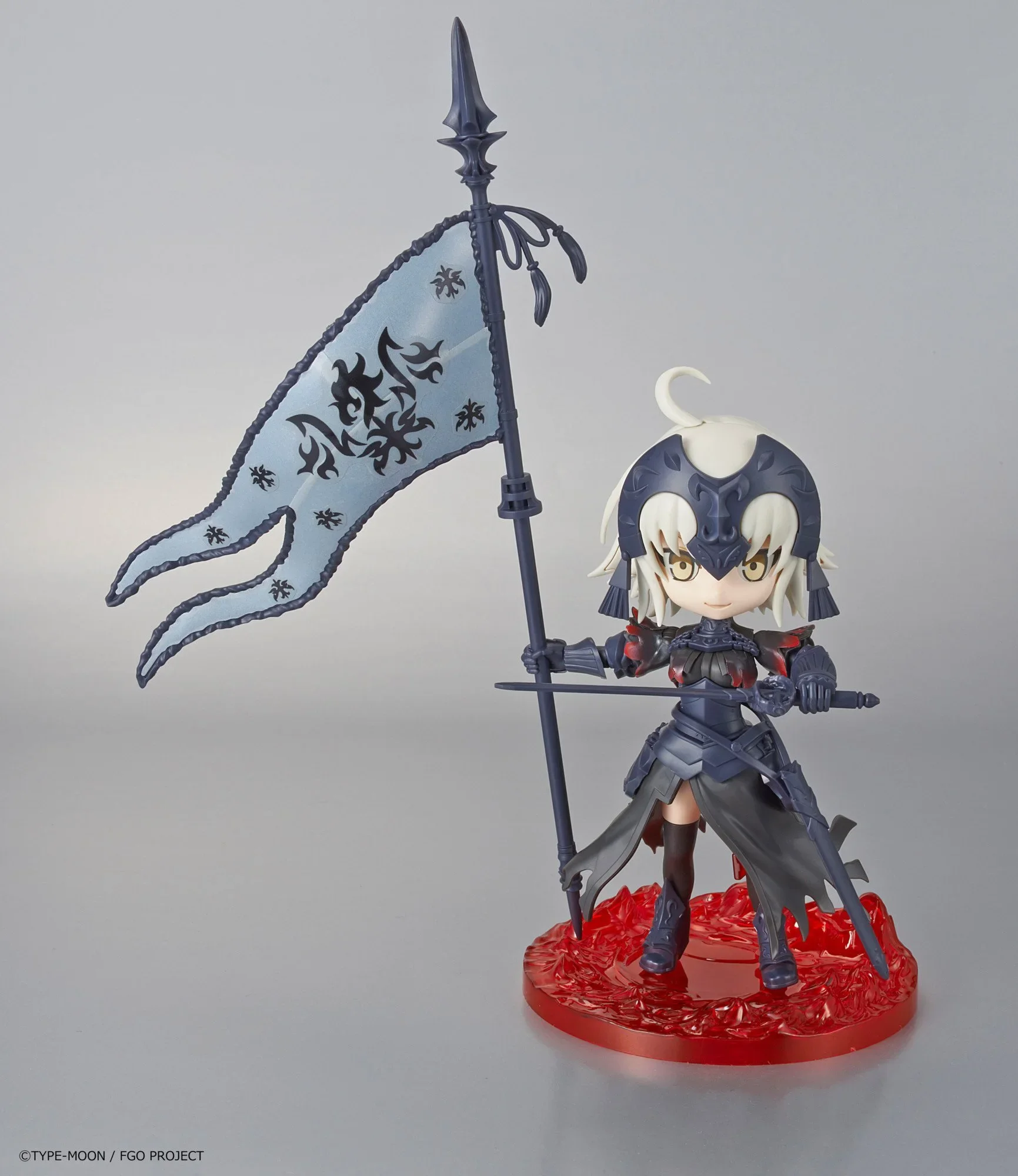 Bandai Original Fate/Grand Order Petitrits Fgo Avenger Jeanne D'Arc Alter Anime Action Figure Collection Plastic Model Kit