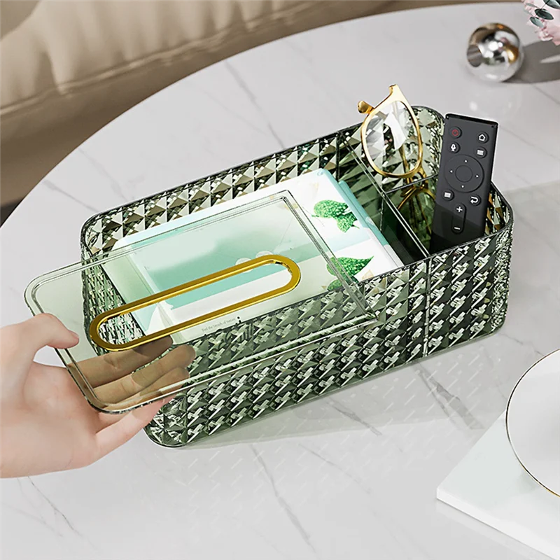 ABGR-高級風ティッシュボックスシンプルな紙箱リビングルームコーヒーテーブルクリエイティブ装飾品装飾デスクトップ収納ボックス Durabl